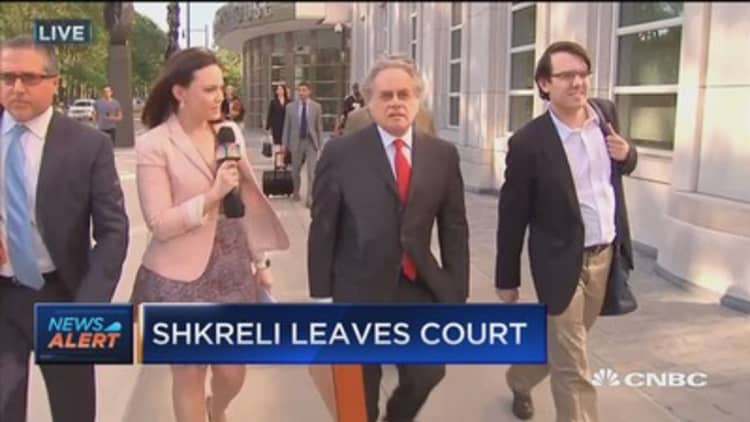 What Martin Shkreli's lawyer said as he was leaving the court house today