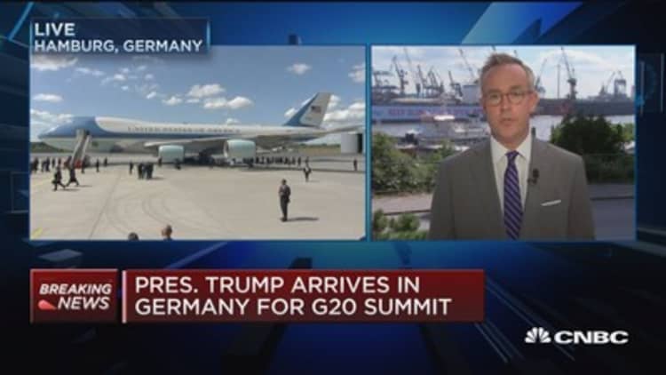 President Trump arrives in Germany for G-20 summit