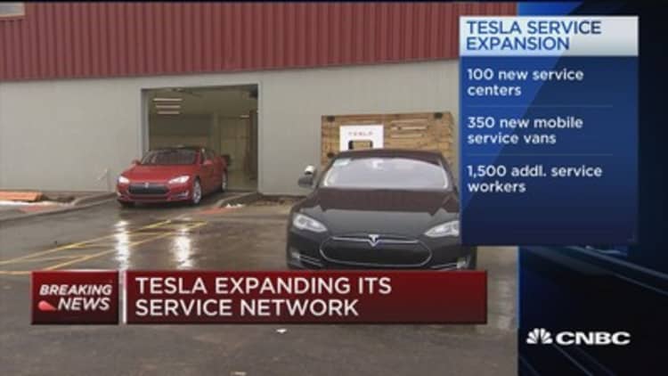 Tesla dramatically expanding its service network