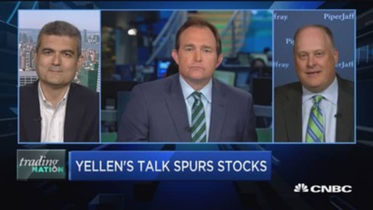 Trading Nation: Yellen's talk spurs stocks