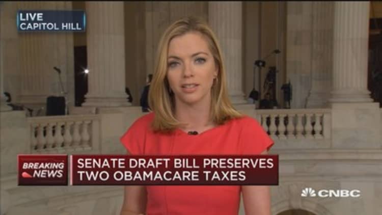 Senate draft bill preserves two Obamacare taxes