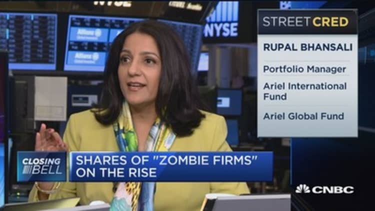 Shares of 'zombie firms' on the rise