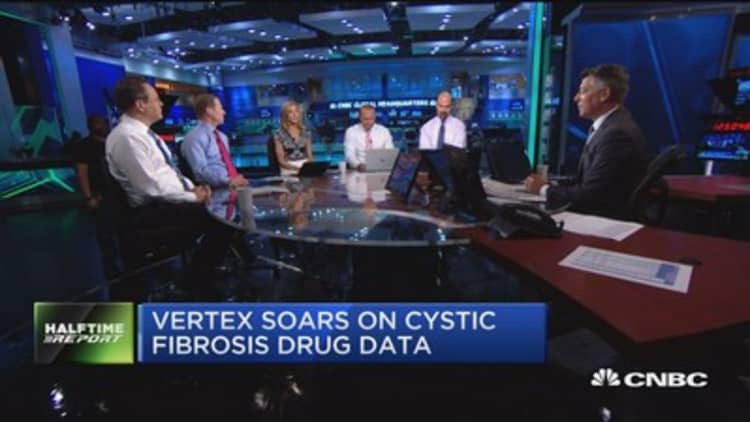 Vertex leads biotech after cystic fibrosis drug data