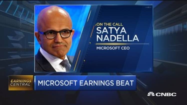 Microsoft hits all-time high after earnings