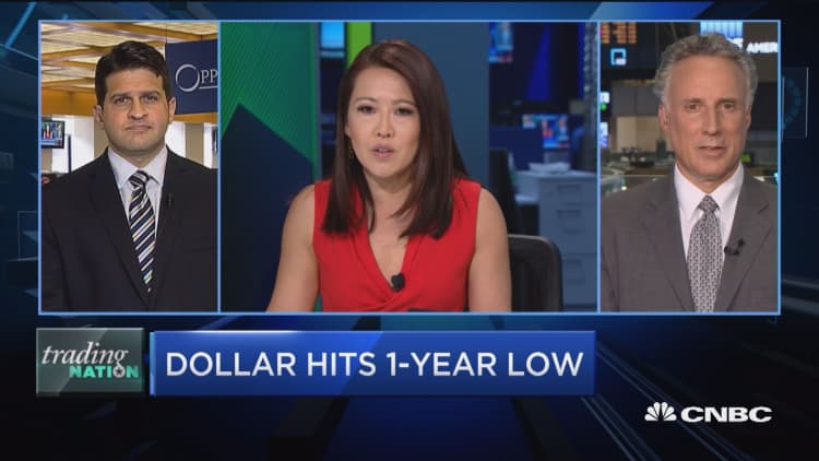 Trading Nation: Dollar hits 1-year low