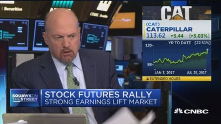 CAT's beat and raise 'most serious of earninngs season': CNBC's Jim Cramer