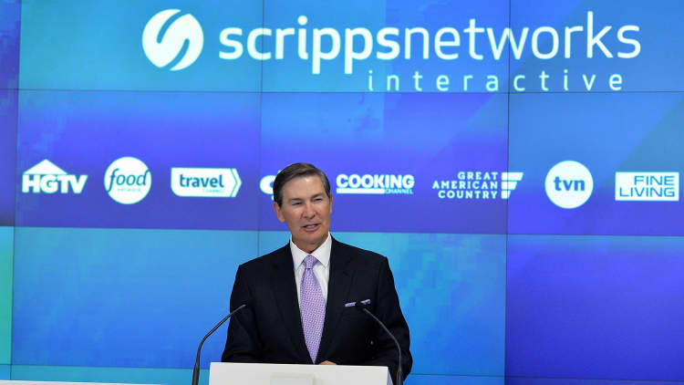 Scripps Networks shares shoot higher as family considers offers