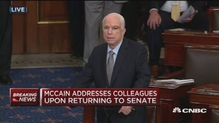 Sen. John McCain: Senate deliberations haven't been overburdened by greatness lately