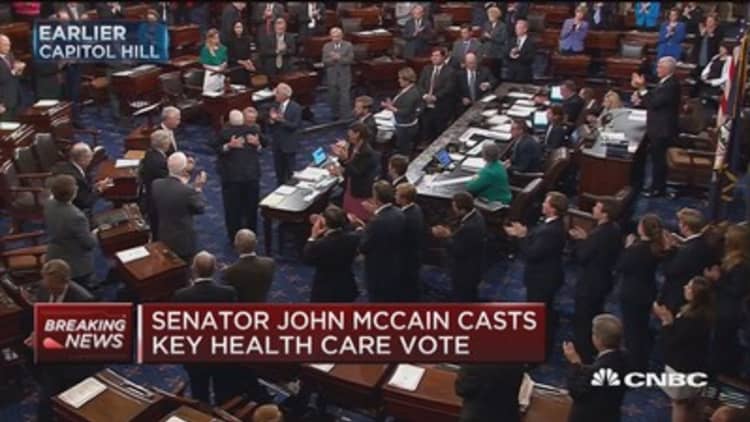 McCain casts key health-care vote