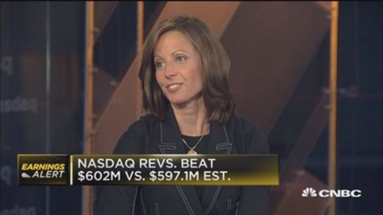 Nasdaq earnings beat Street on top and bottom line