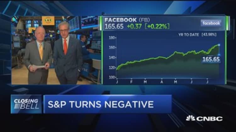 S&P turns negative