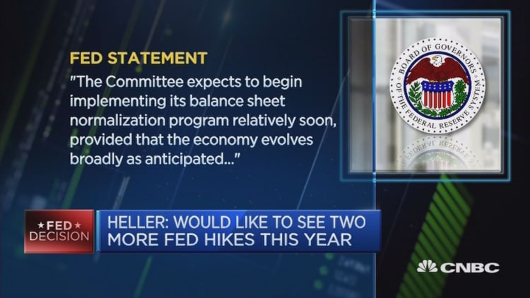 US interest rates should be around 3%: Heller