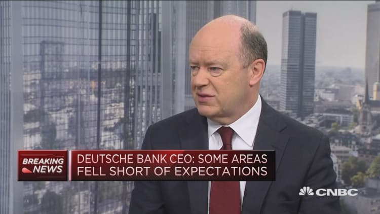 Deutsche Bank CEO: Earnings results 'a bit mixed'