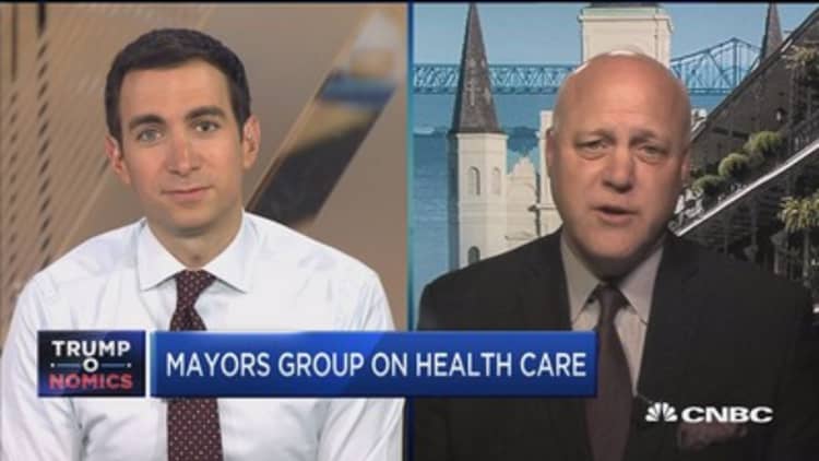 New Orleans Mayor Landrieu: Senate 'torturing' itself into a pretzel trying to take health care away