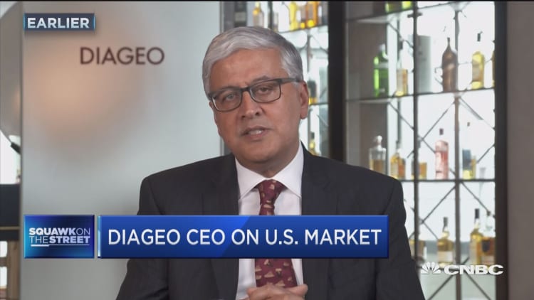 Diageo CEO: People are drinking better, high-end alcohol brands in America