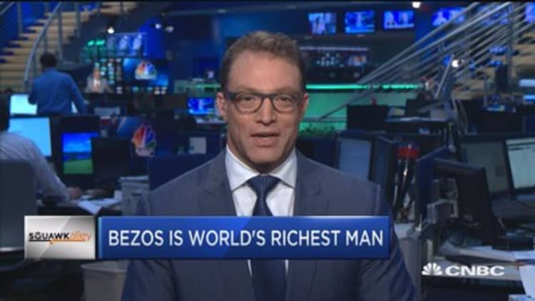 Jeff Bezos tops world's richest list with net worth over $90 billion