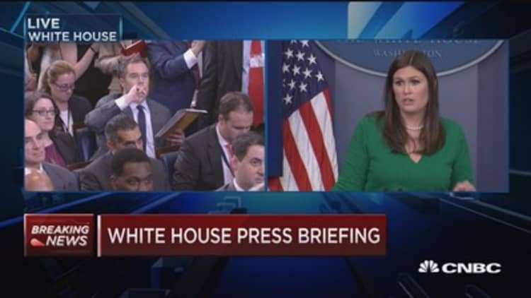 Sarah Sanders: President supports strong sanctions against Russia, Iran and North Korea