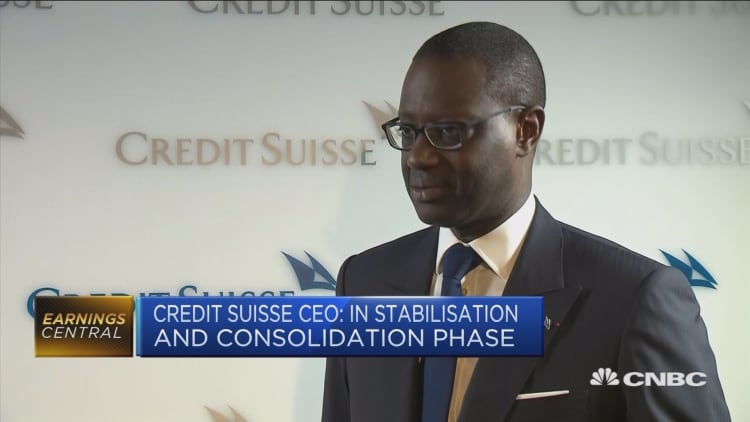 Credit Suisse is in its stabilization and consolidation phase, says CEO
