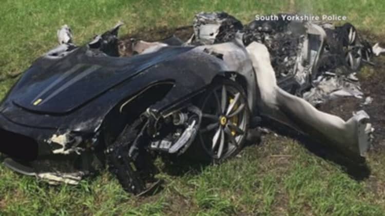 Ferrari driver wrecks $288,000 supercar just an hour after he bought it