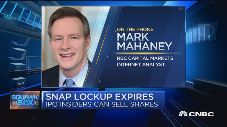 Snap lockup expires but keep an eye on earnings: RBC Capital Markets' Mark Mahaney
