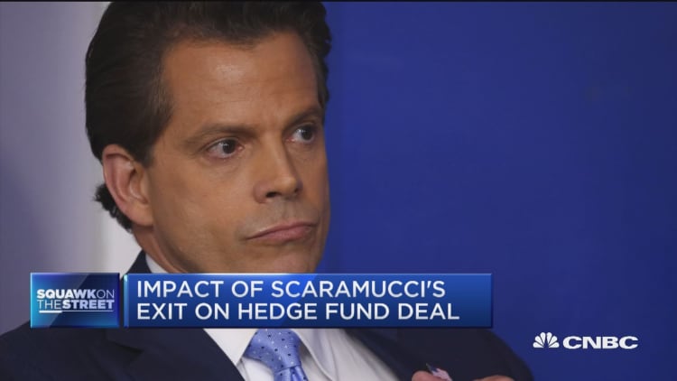 Scaramucci's exit from White House leaves uncertain future for his former hedge fund