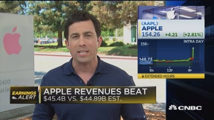 Apple earnings, revenues beat