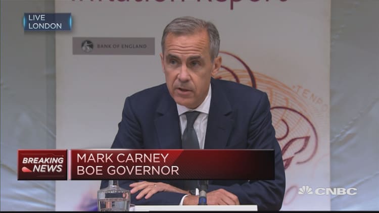 BOE's Carney: Consequences of sterling fall have had real impact