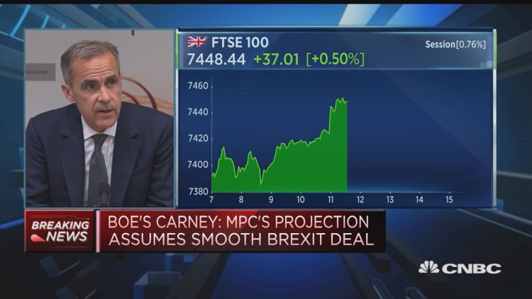 BOE's Carney: MPC predicts near-term sluggish growth