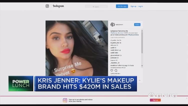 Kris Jenner says Kylie's makeup brand hits $420M in sales