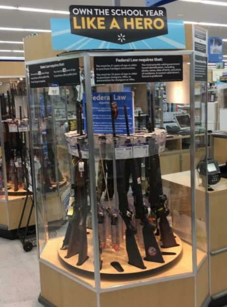 Wal Mart Back To School Sign Hung Above Guns Sparking Outrage