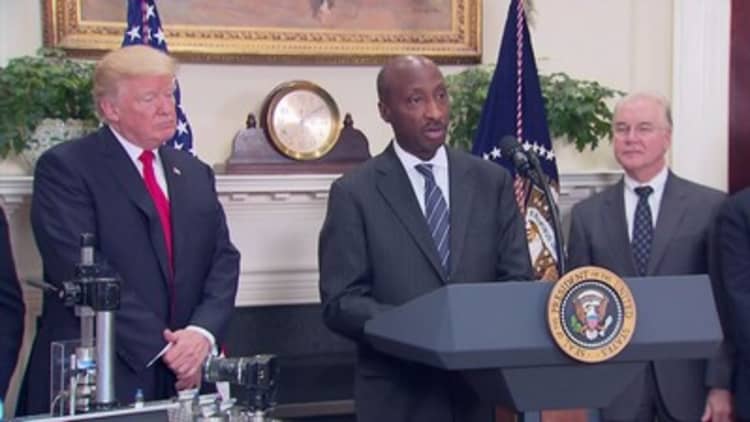 Trump attacks Merck CEO for stepping down from manufacturing council in protest