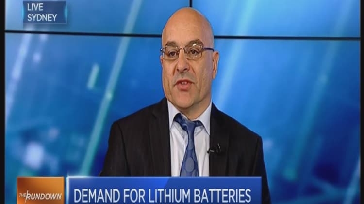 Electric cars are driving demand for lithium batteries
