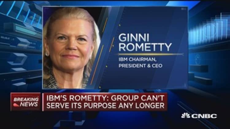 IBM's Ginni Rometty: Group can't serve its purpose any longer