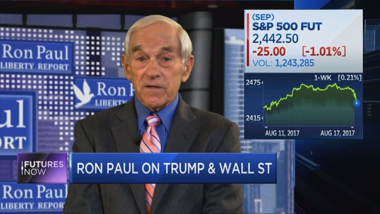 Ron Paul predicts stocks will drop by 50%