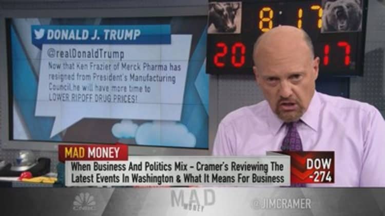 Cramer rationalizes the sell-off — and says it's not happening because of Trump