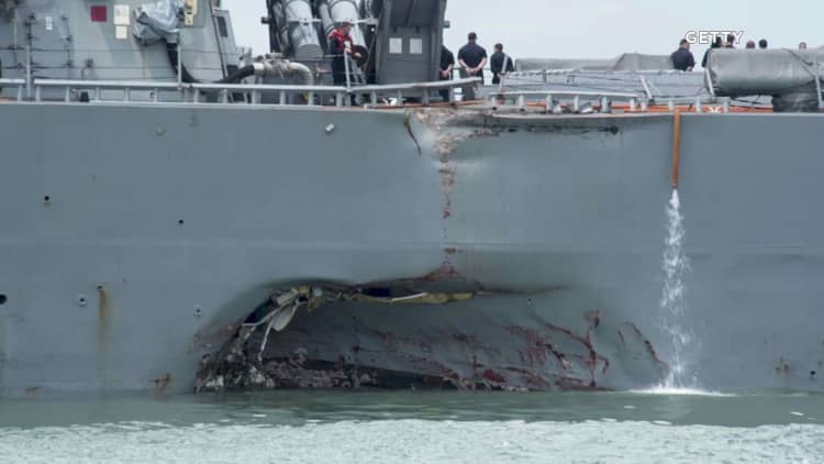Collision of USS John S. McCain is met with 'applause' in China, according to state media