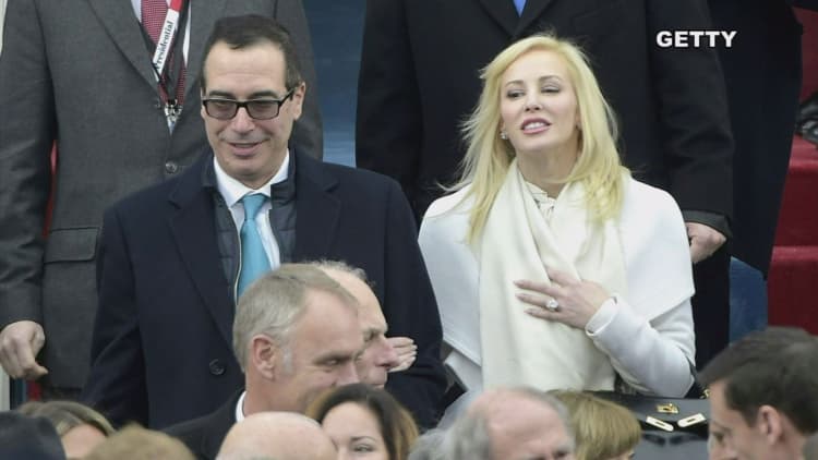 Mnuchin's wife, Louise Linton, spars with an Instagram user after touting her designer clothing