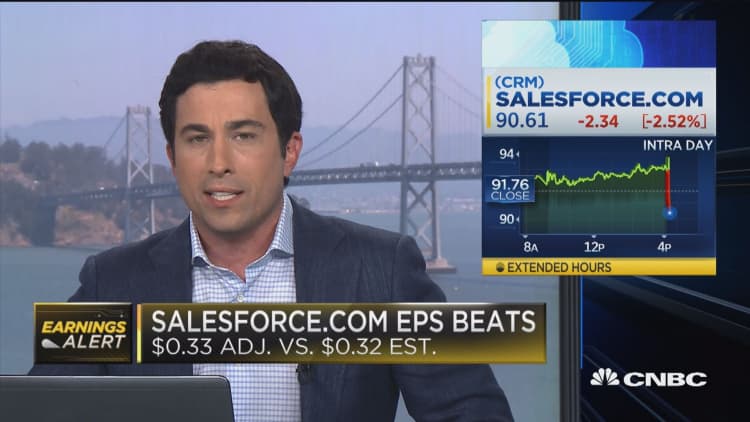 Salesforce beats on top and bottom line