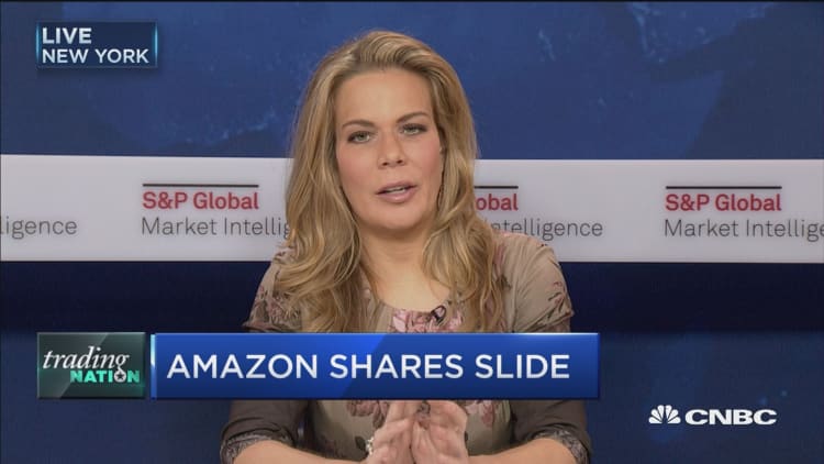 Trading Nation: Amazon shares slide