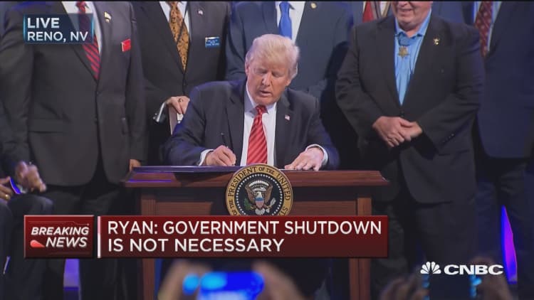 Ryan: Government shutdown is not necessary