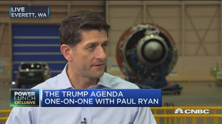 Speaker Paul Ryan speaks to CNBC about tax reform