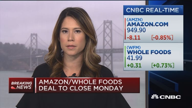 Amazon-Whole Foods deal to close on Monday