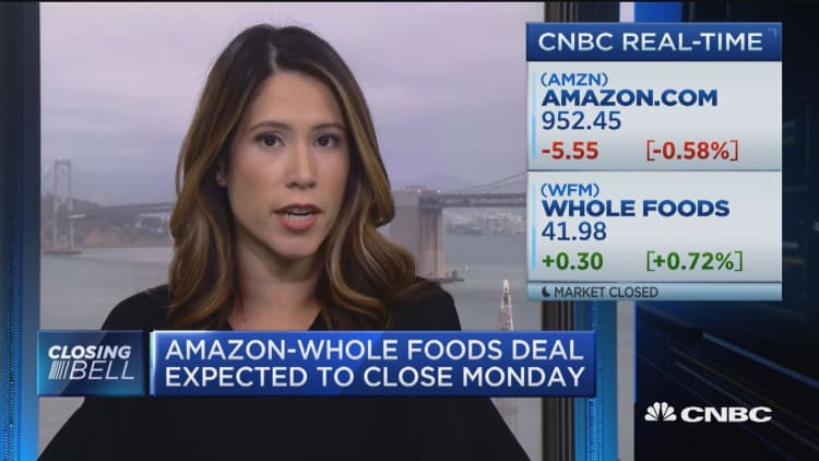 Amazon-WholeFoods deal expected to close Monday