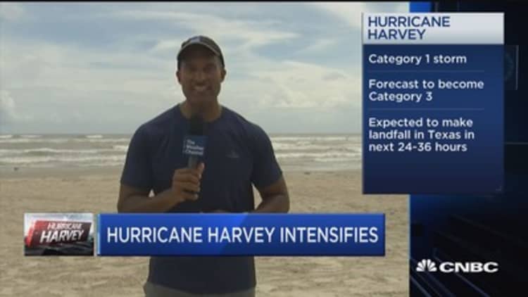 Hurricane Harvey expected to hit Texas late tomorrow