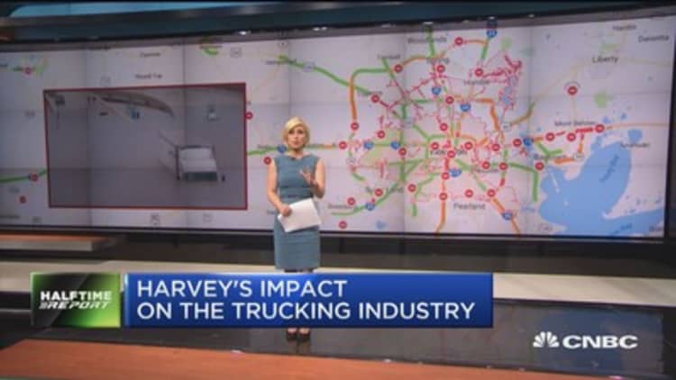 Harvey's impact on the trucking industry