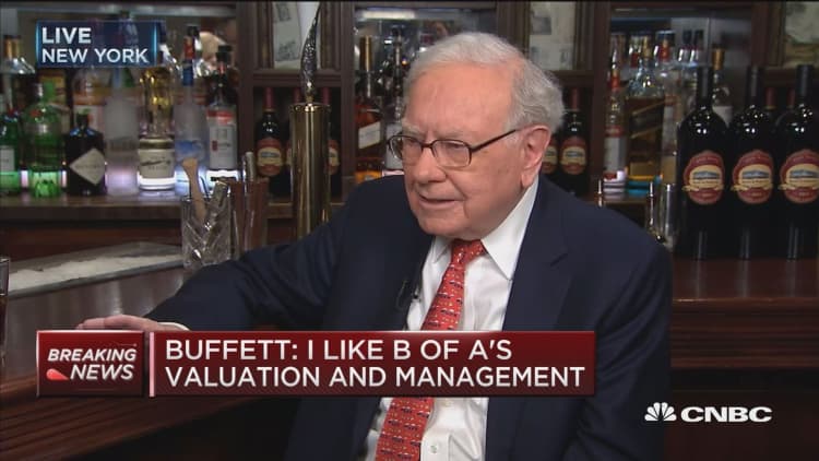 Buffett: I like Bank of America's valuation and management
