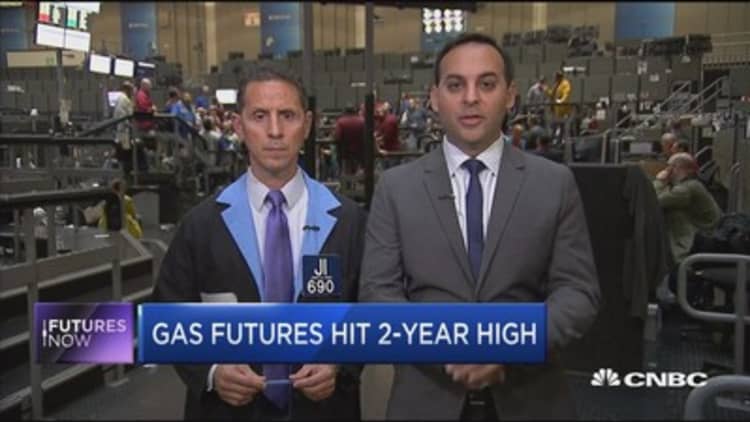 Gas futures hit 2-year high