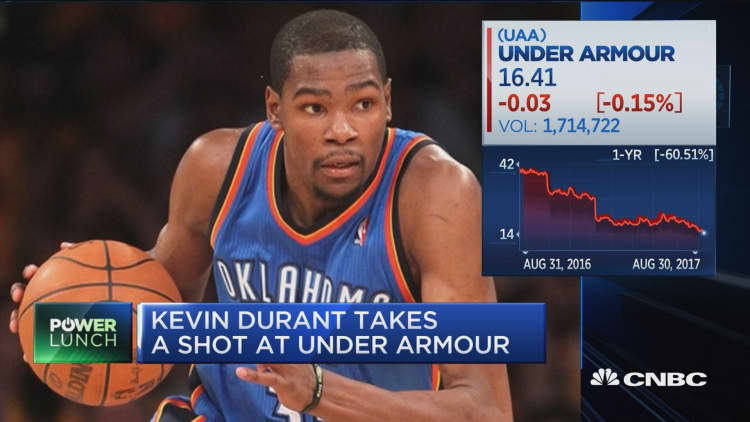 Kevin Durant takes a shot at Under Armour