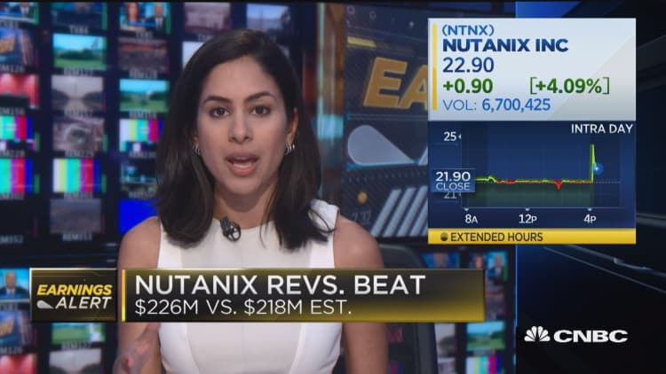 Nutanix beats on top line
