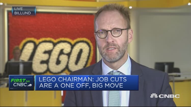 Lego to cut 8 percent of its staff as sales drop